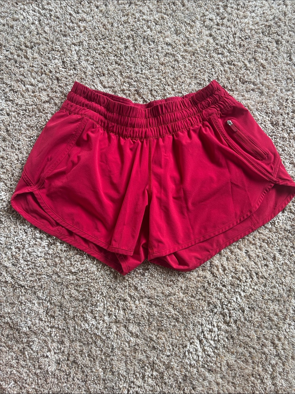 lululemon athletica Bright Red Women's Running Shorts - Picture 2 of 6
